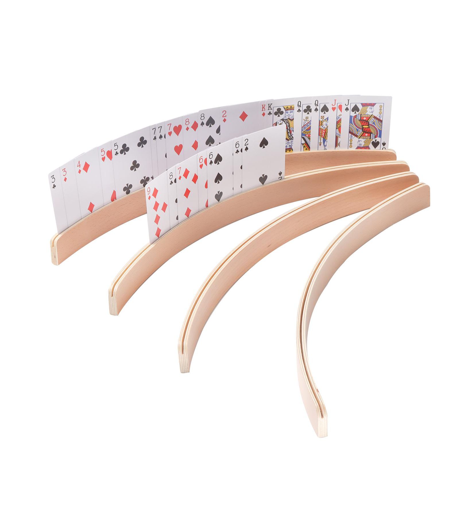 Держатели для карт GSE Games & Sports Expert 4 шт., Wooden Curved