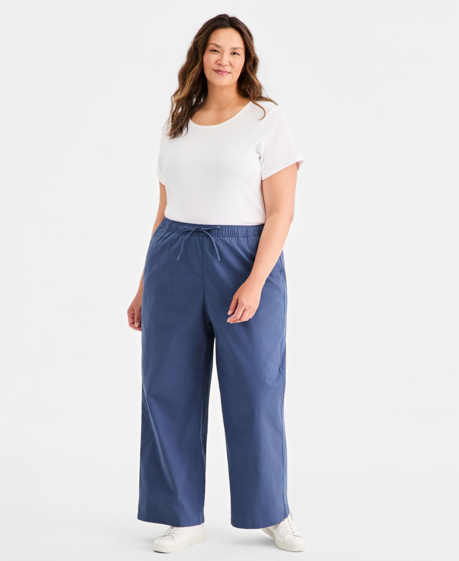 Брюки Plus Size Style & Co с широкими штанинами