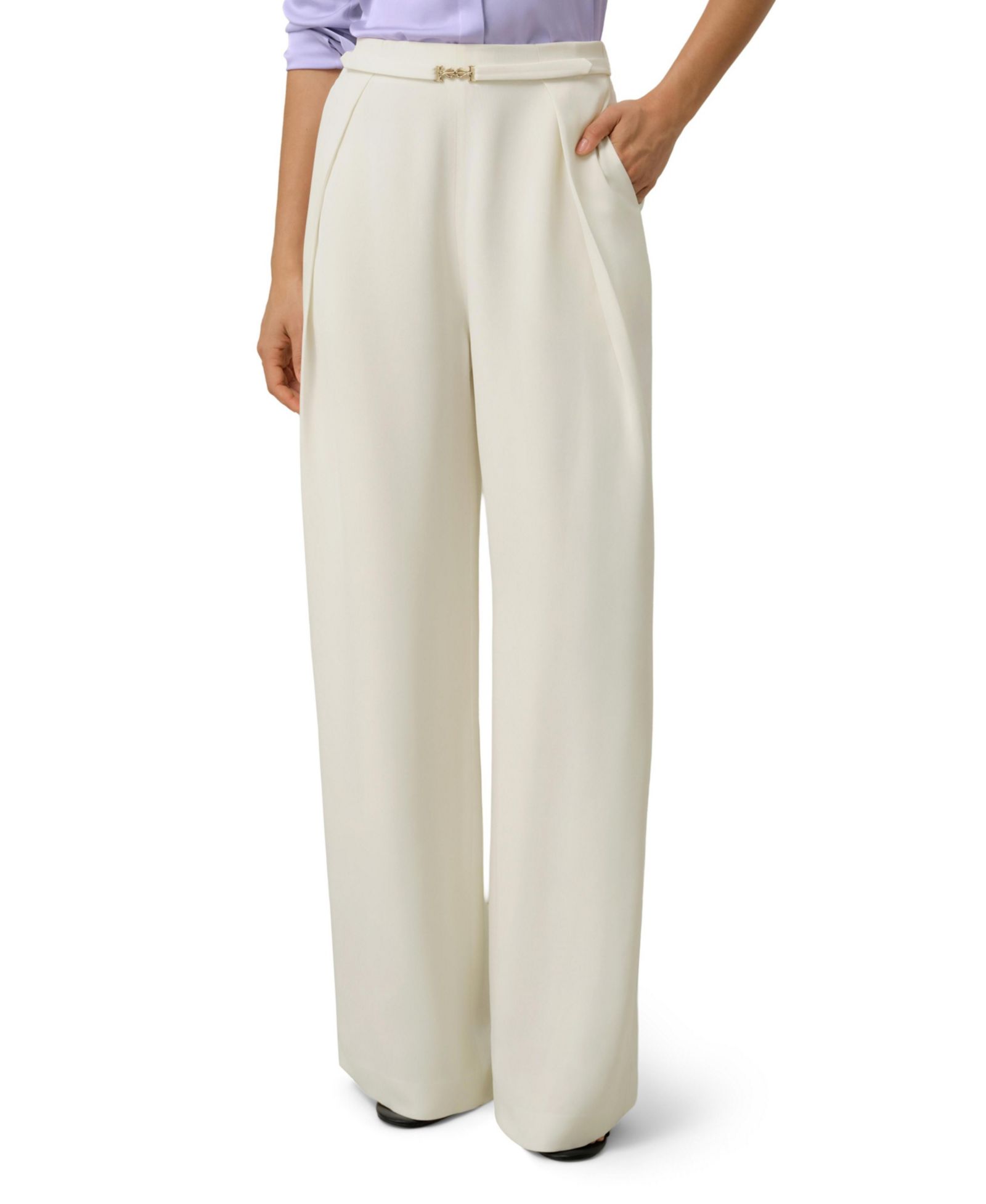 LILYSILK Women's Heavy-Weight Silk Crepe Wide-Leg Pant
