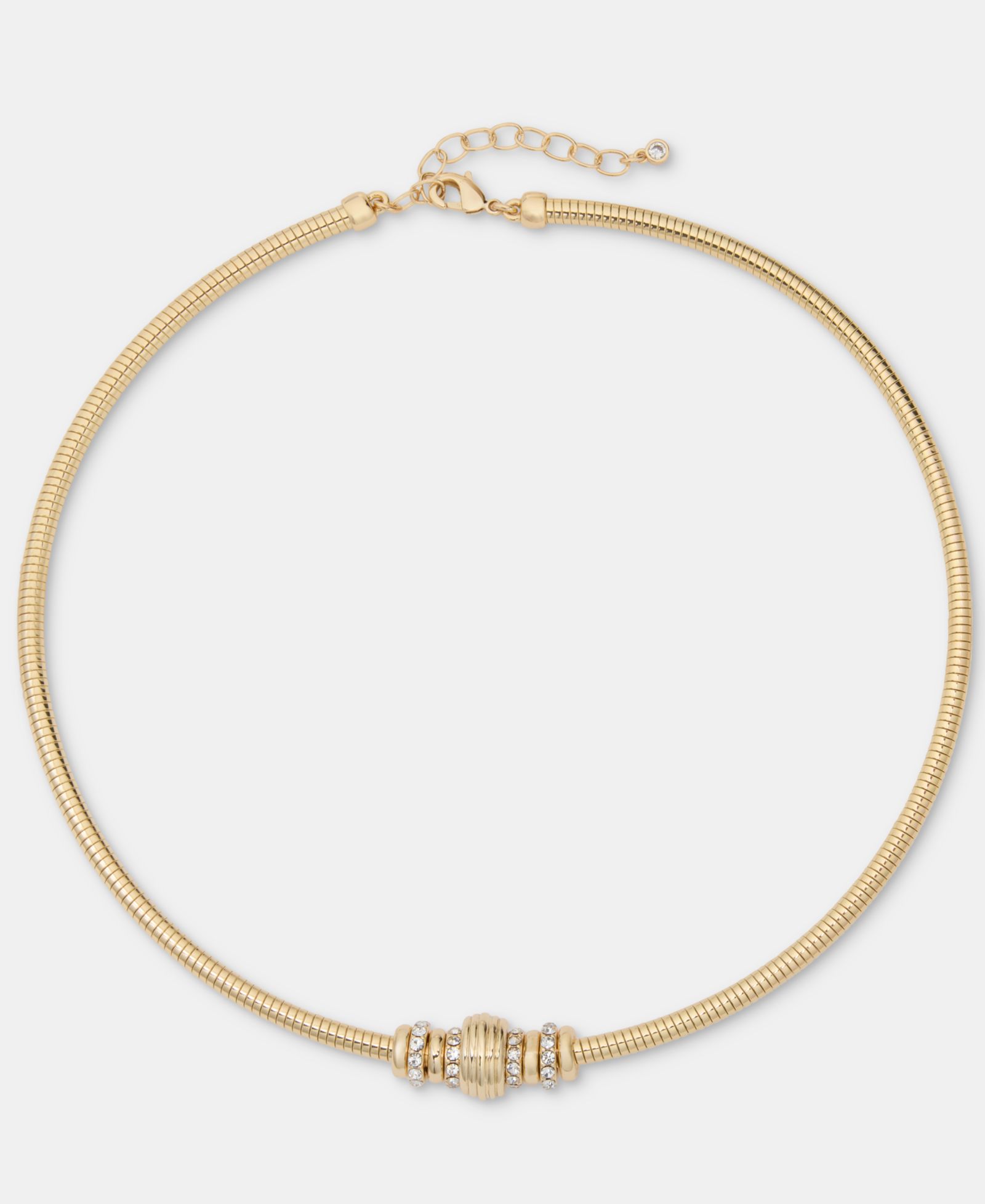 On 34th Ожерелье Pavé Crystal Rondelle Beaded Collar, 16" + 3" удлинитель
