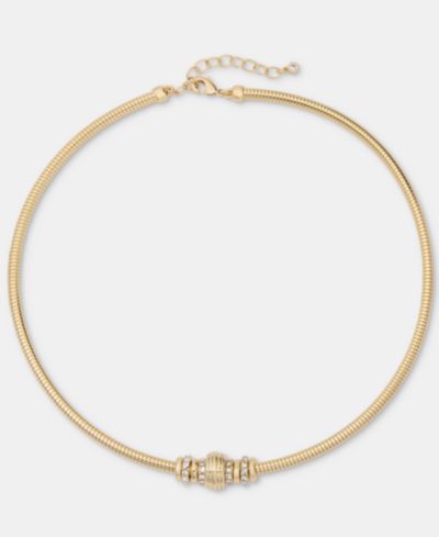 On 34th Ожерелье Pavé Crystal Rondelle Beaded Collar, 16" + 3" удлинитель