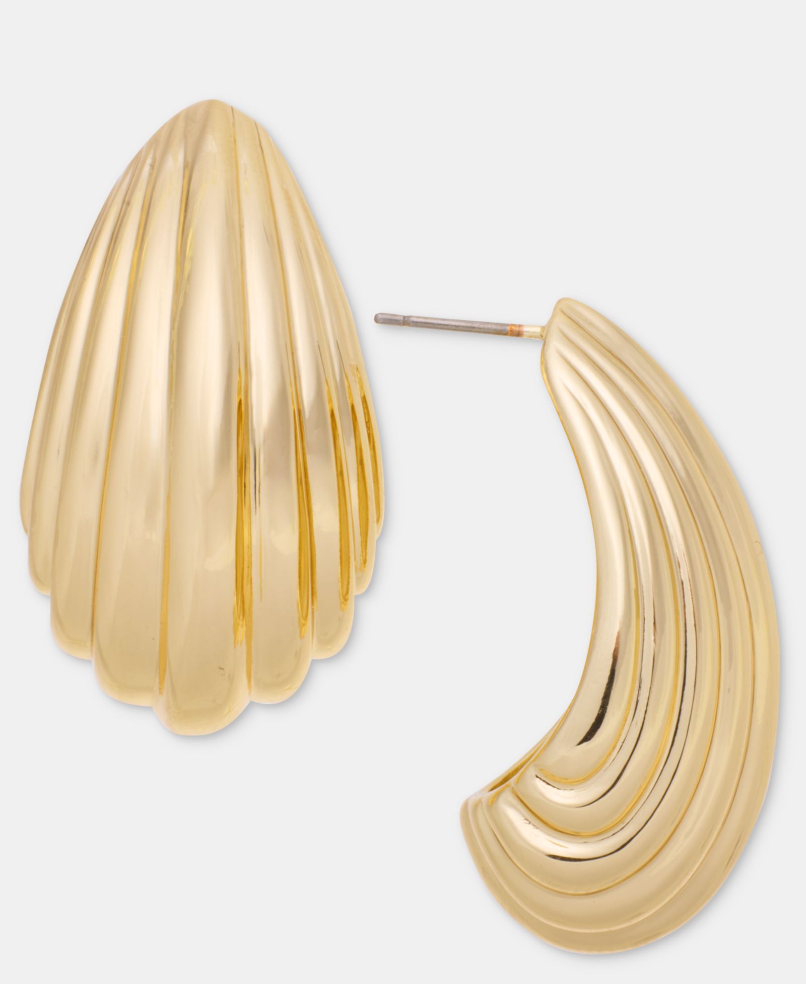 Серьги-кольца On 34th Textured J-Hoop