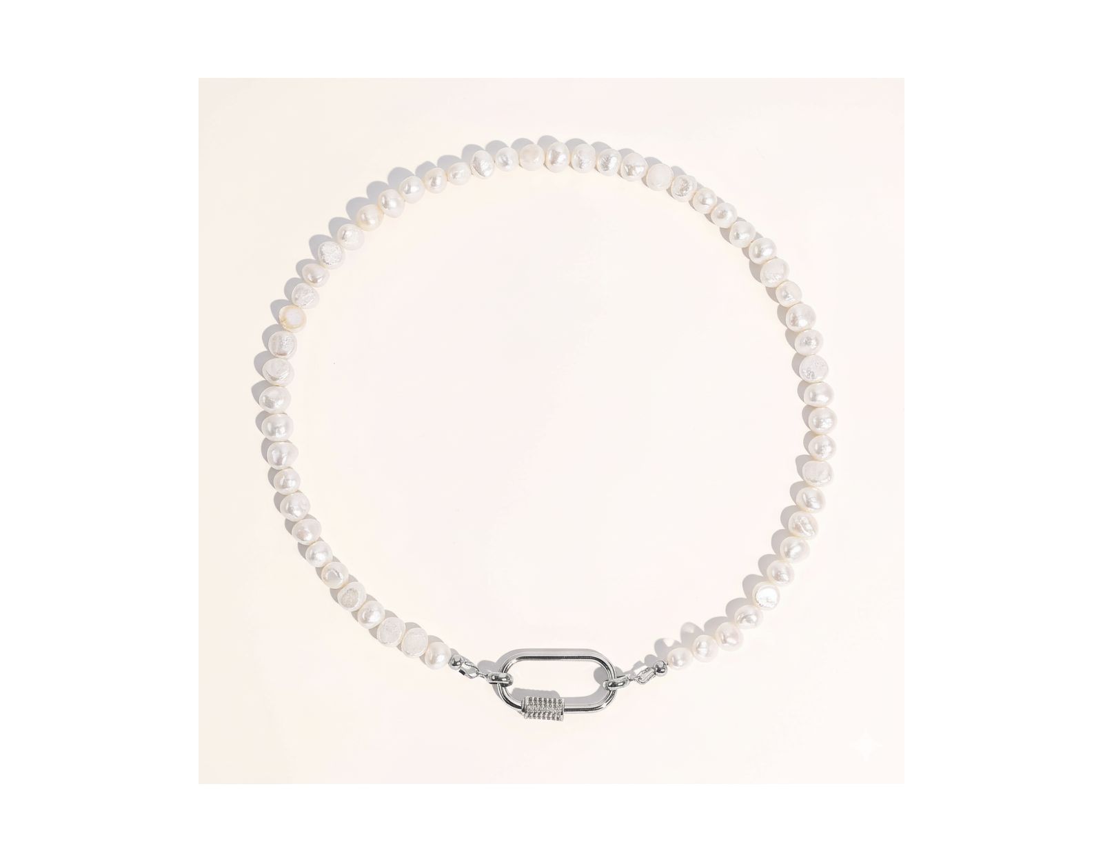 Ожерелье Joey Baby Freshwater Pearl с карабином из серебра