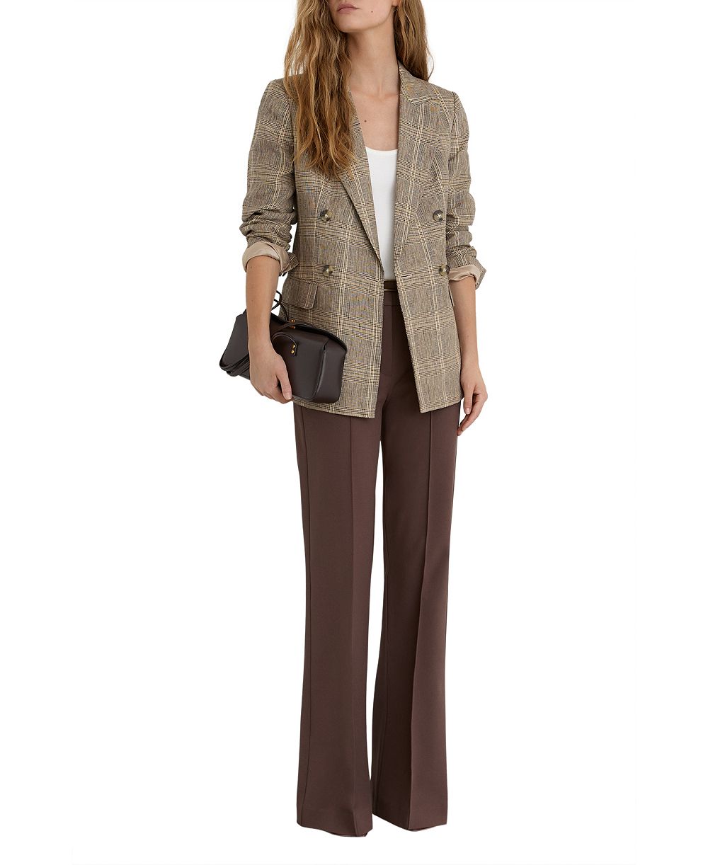 REISS Women's Sybil Double Breasted Check Blazer