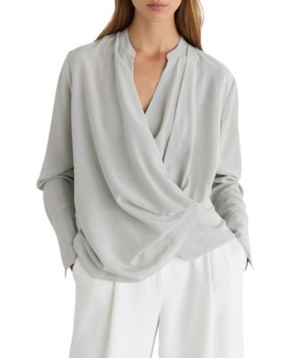 REISS Женская шелковая блузка Lauren Matt Drape