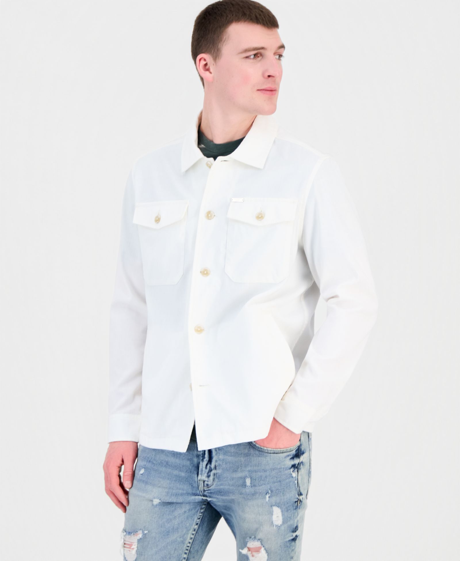 GUESS Men's Paolo Cotton Overshirt