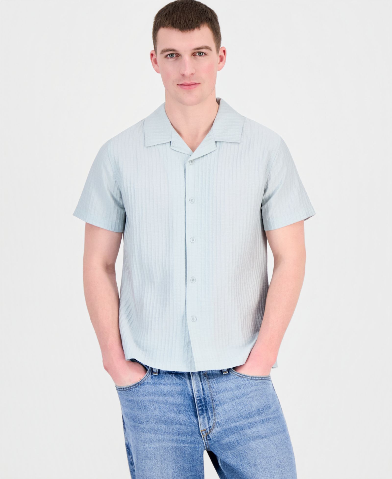 Мужская рубашка GUESS Seersucker Woven