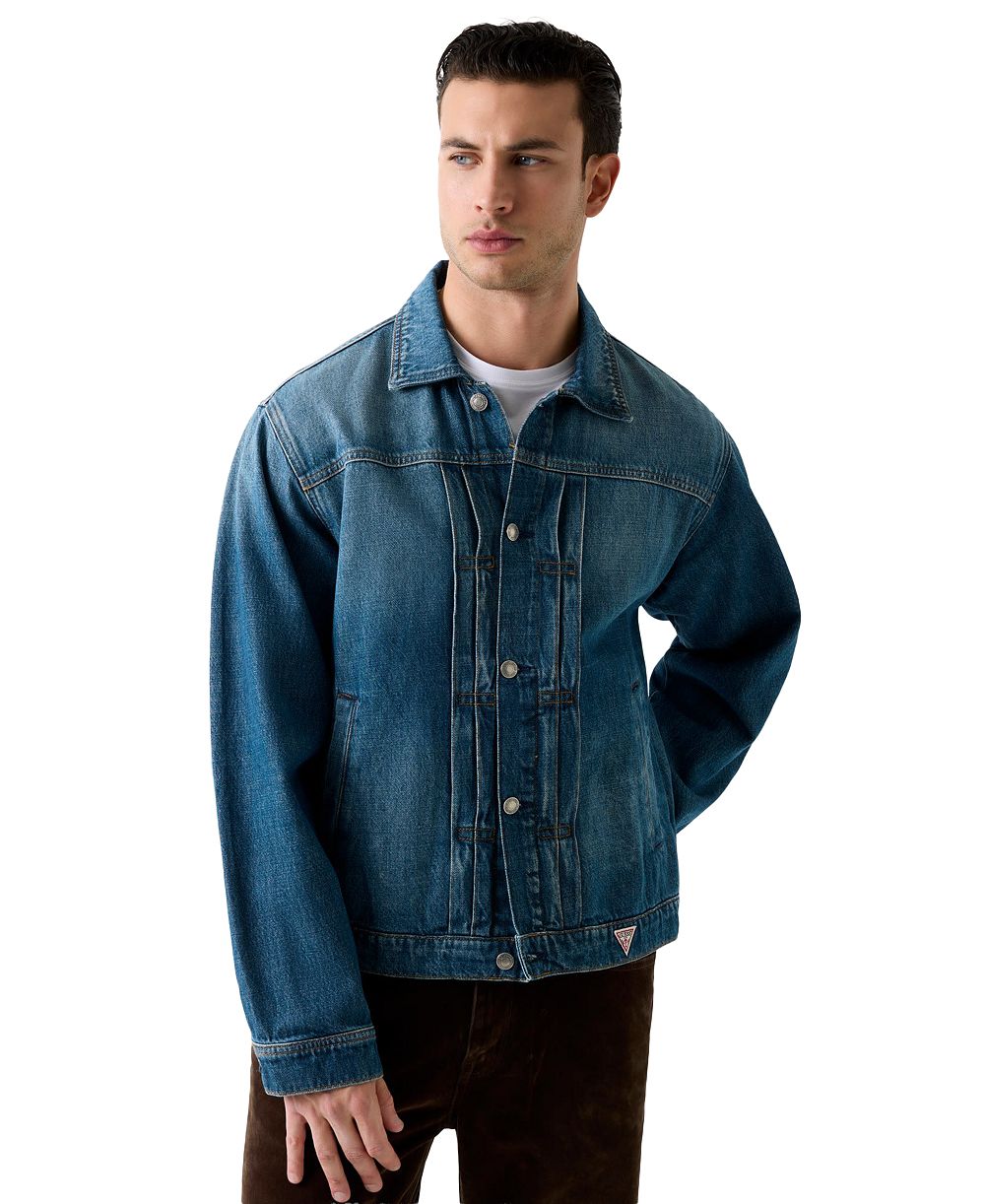 GUESS Men's Point Collar Clint Jacket