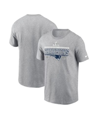 Nike Men's Heather Gray New England Patriots 2025 AFC Conference Champs Locker Room Trophy Collection T-Shirt
