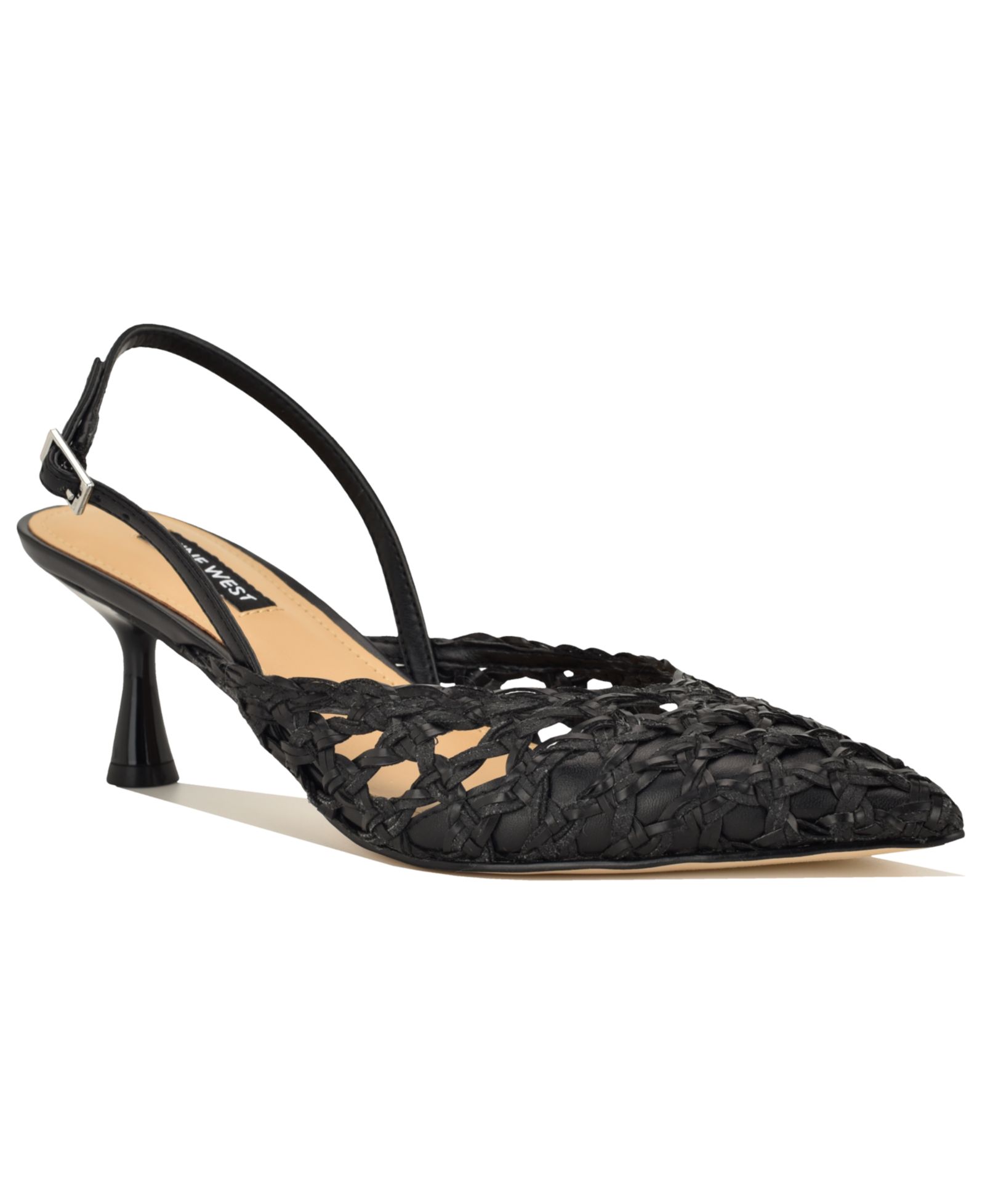 Nine West Women's Randela Woven Kitten Heel Pumps