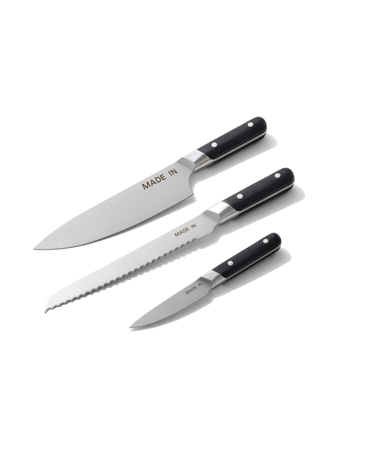 Made In 3-Pc. Chef, Paring & Bread Knife Set