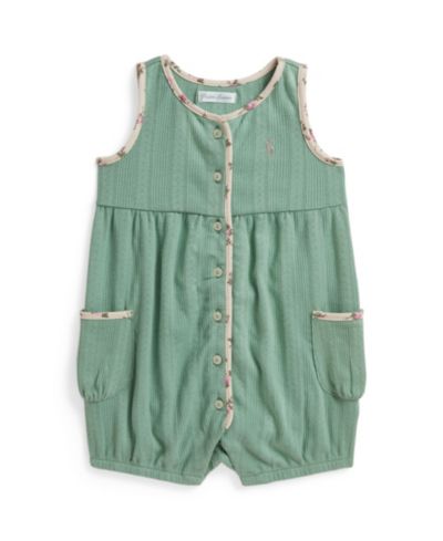 Polo Ralph Lauren Baby Girls' Pointelle Bubble Shortall