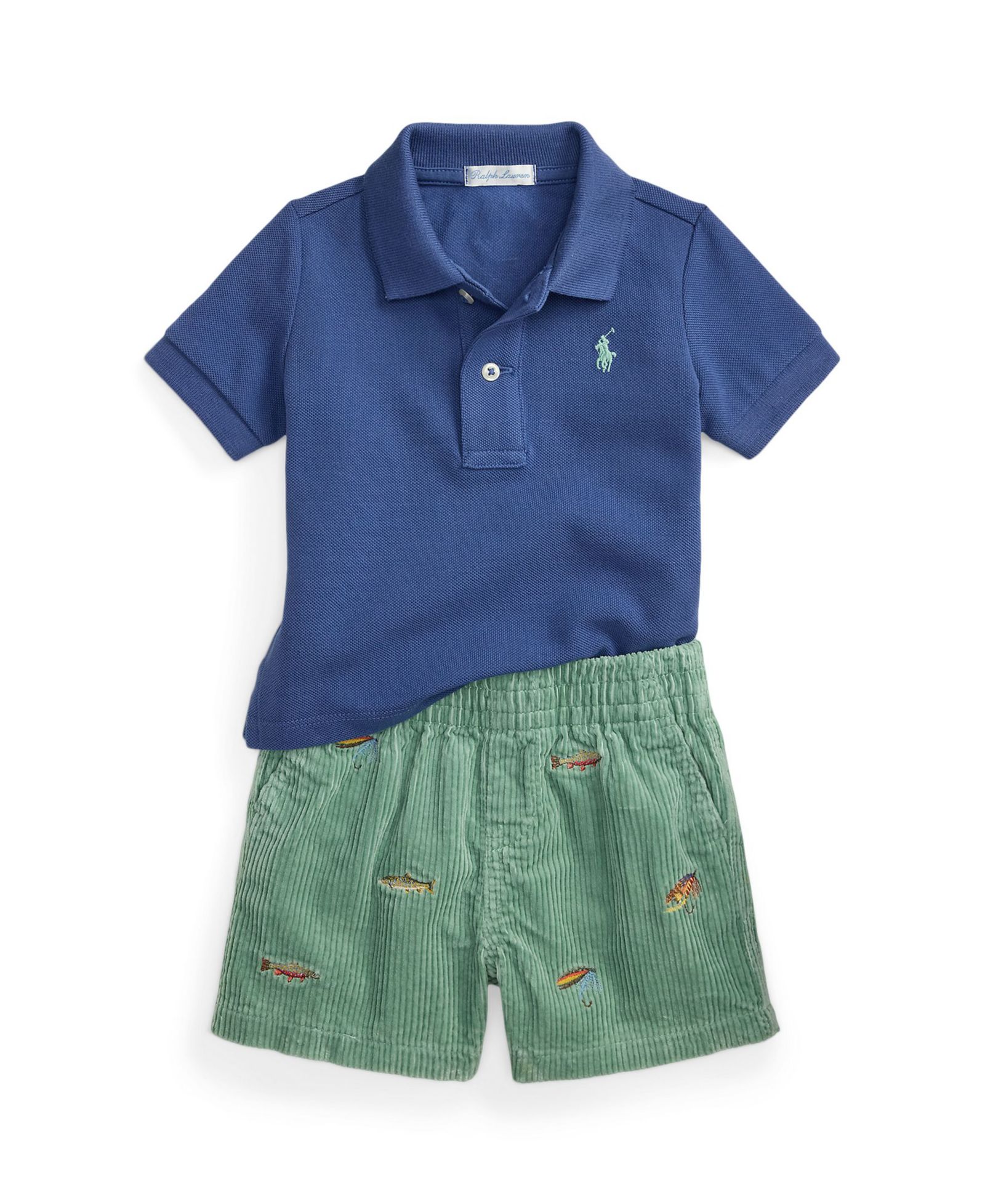 Комплект Polo Ralph Lauren из 2 предметов: сет из сетчатой рубашки поло и шорт для малышей