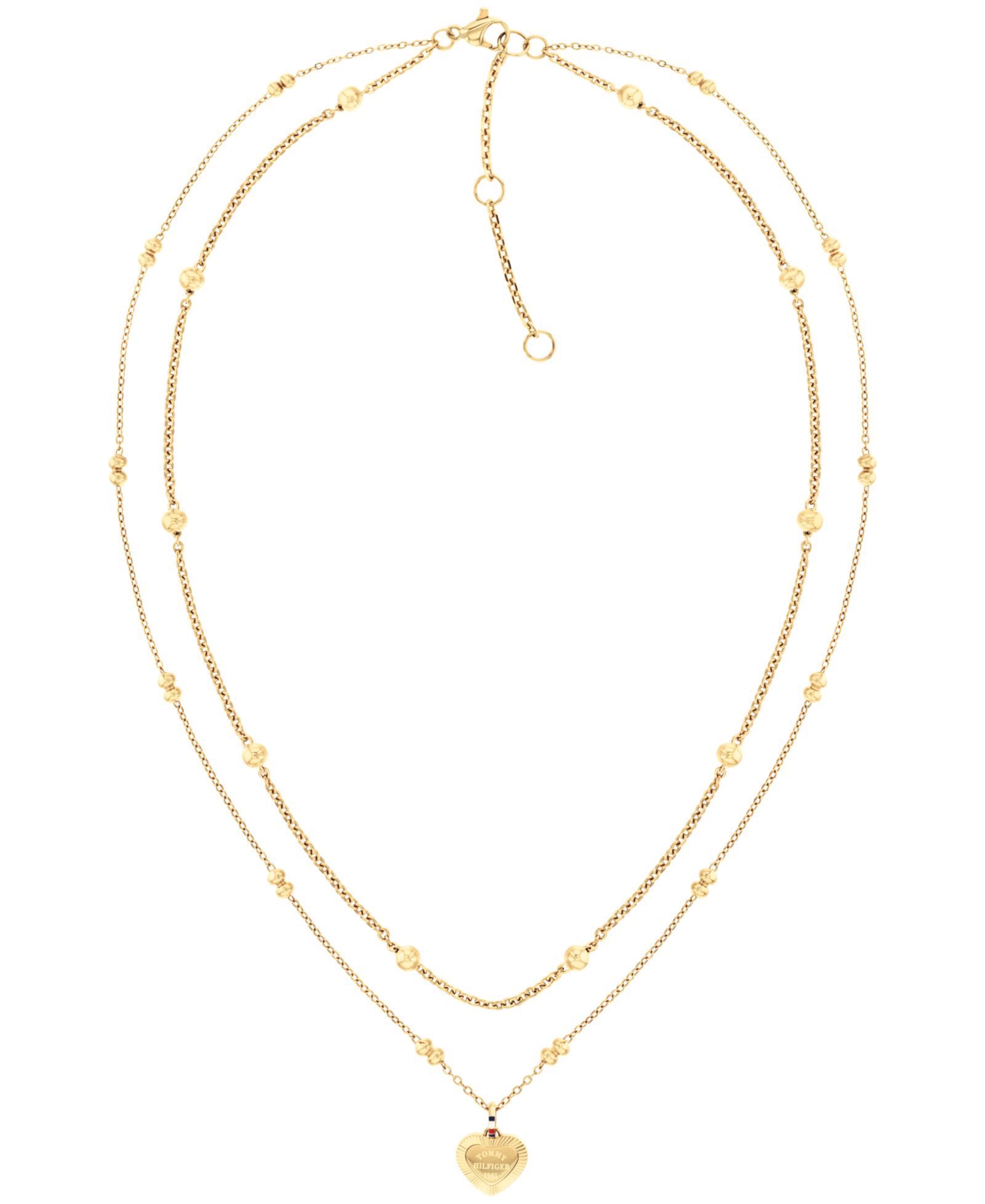 Женские многослойные ожерелья Tommy Hilfiger Women's Gold-Plated Stainless Steel