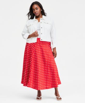 Женская юбка миди On 34th Plus Size, круглая, модная