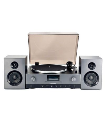 Проигрыватель виниловых пластинок RadioShack Turntable Professional Style 4001798 с FM, CD, USB, Bluetooth и двумя динамиками