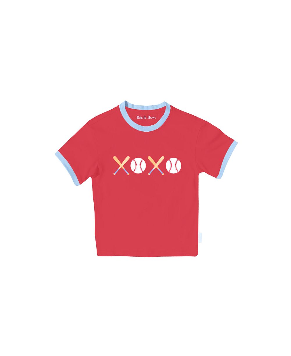 Детская футболка Bits & Bows Toddler Boys XO Baseball