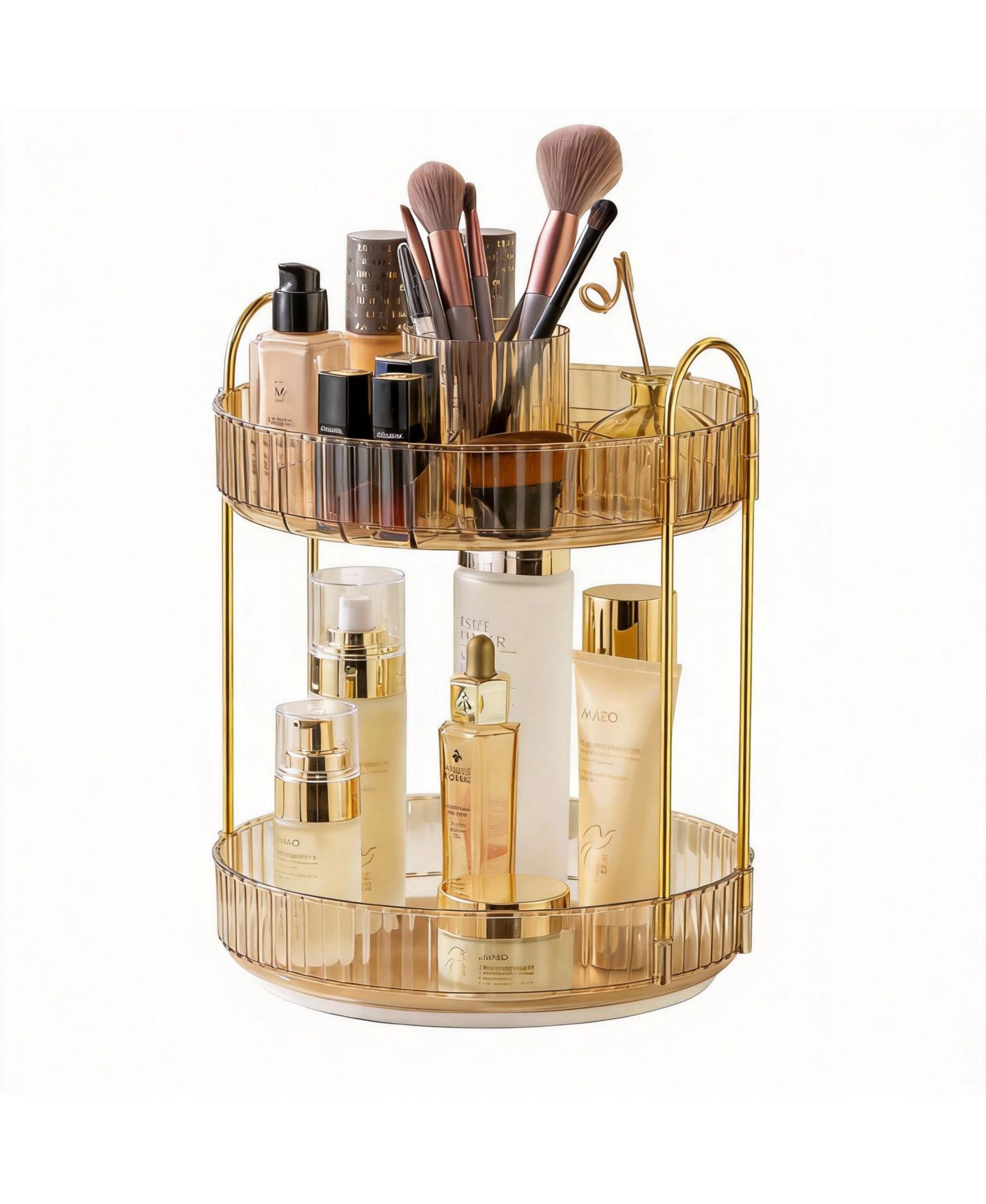 Органайзер для макияжа YIGII 360° Rotating 2-Tier