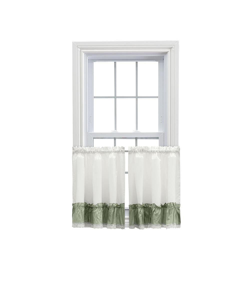 Штора Ellis Curtain Madelyn Ruflled Victorian Rod Pocket Sage