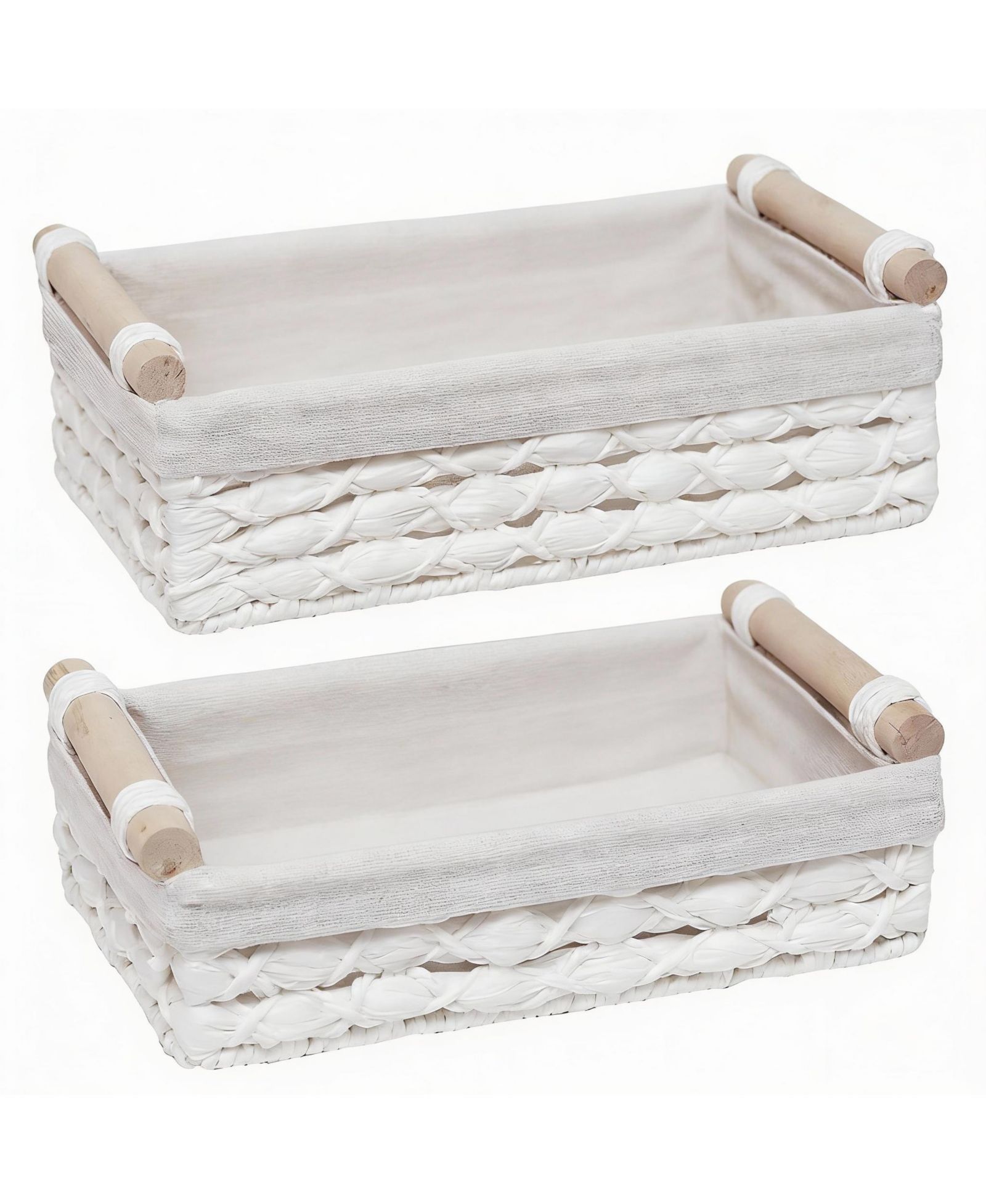 YIGII Handmade Paper Rope Storage Baskets
