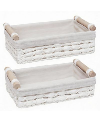 YIGII Handmade Paper Rope Storage Baskets