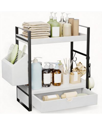 YIGII 2-Tier Bathroom Organizer with Drawers