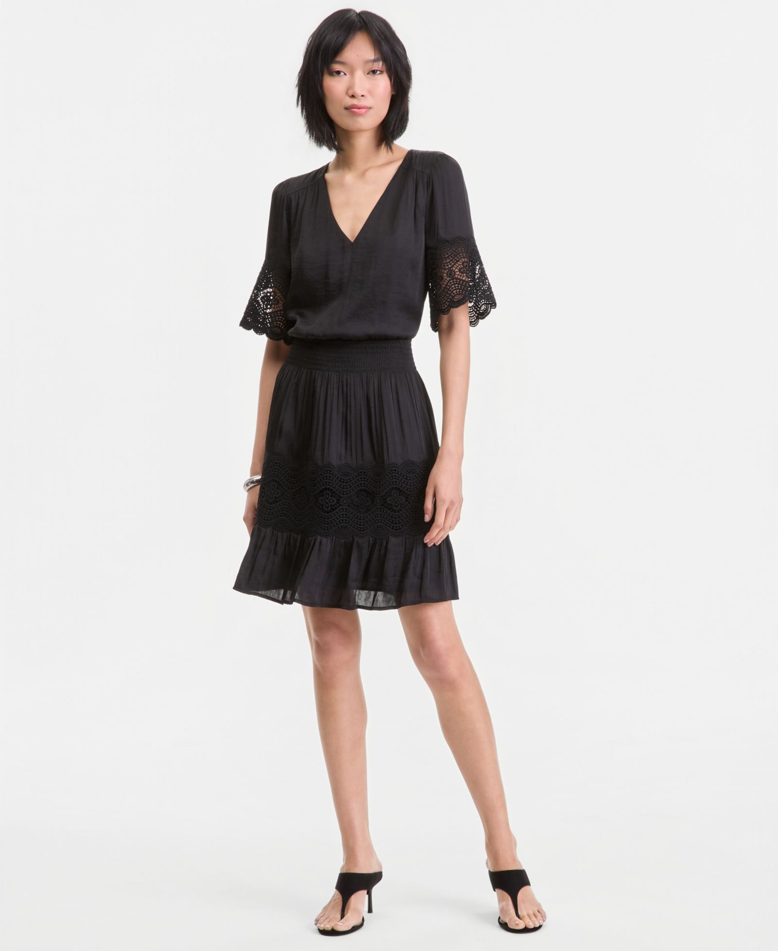 Платье I.N.C. International Concepts Women's Smocked-Waist с кружевом