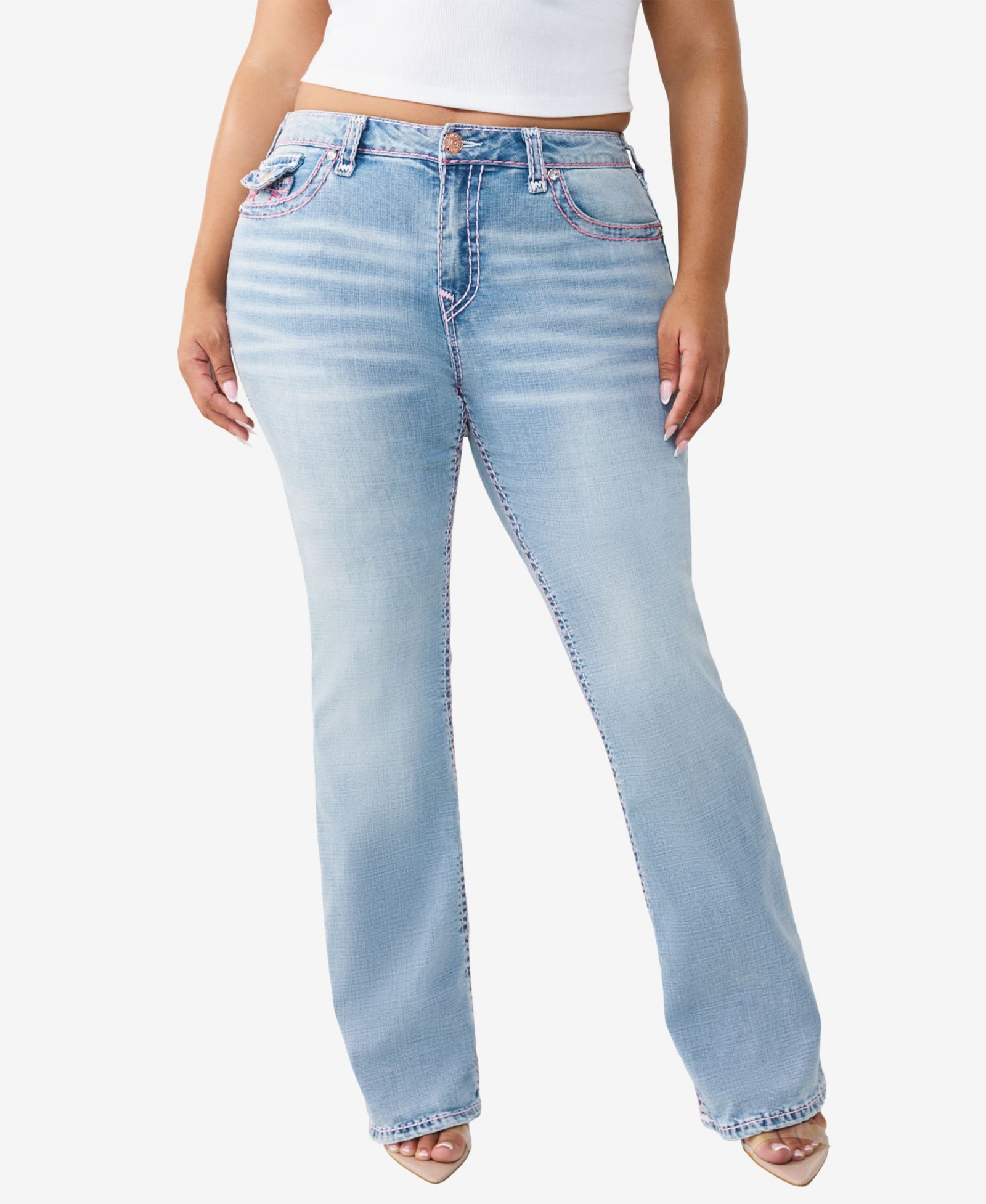 Джинсы True Religion Plus Size Becca Mid-Rise Bootcut