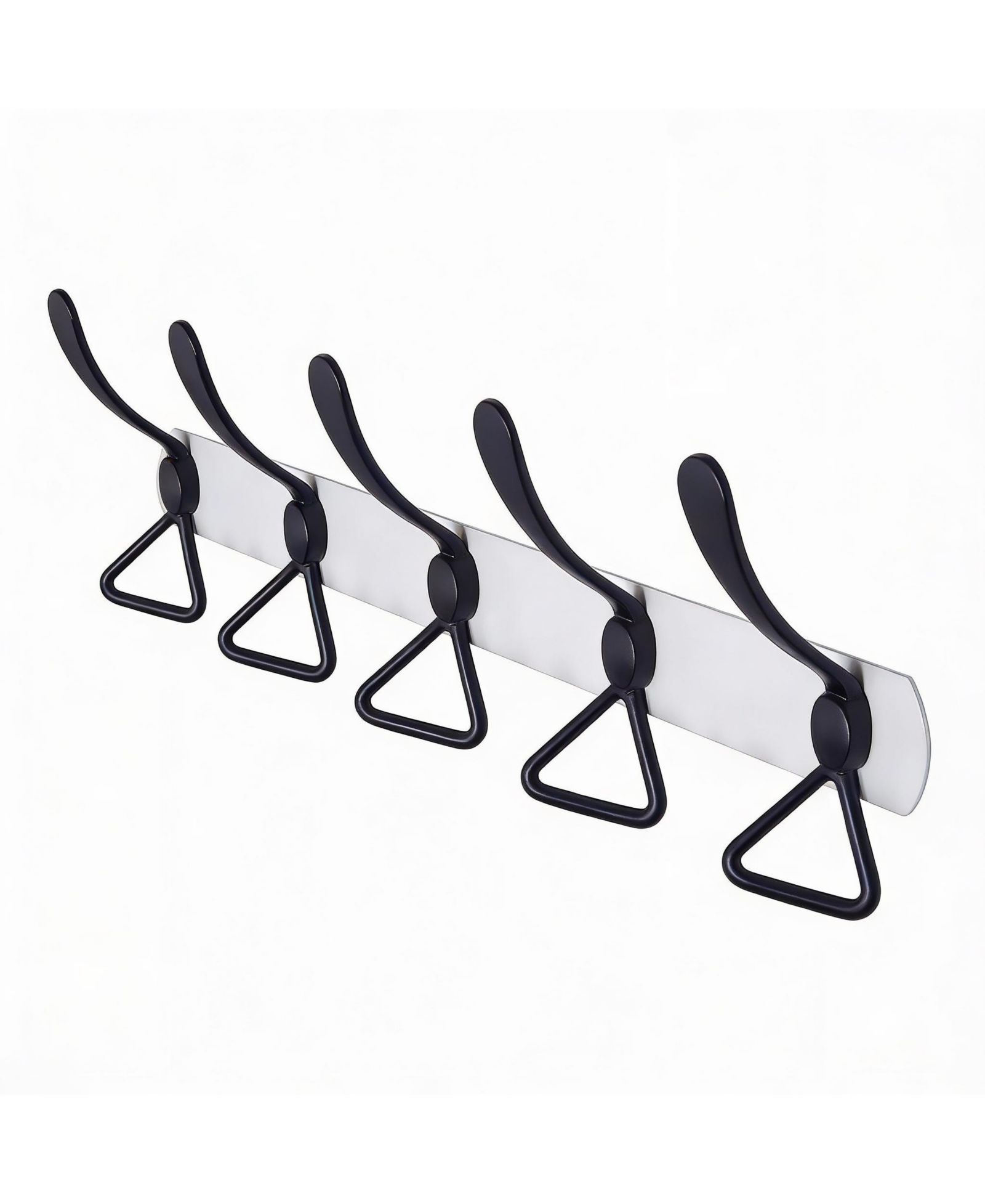 YIGII Heavy Duty 5-Tri Hook Wall Rack for Coats, Hats, Towels