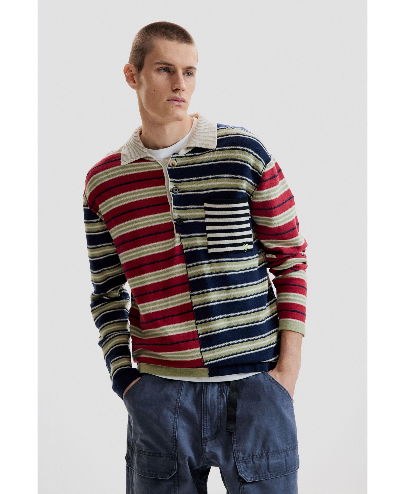 Мужской полосатый свитер Desigual