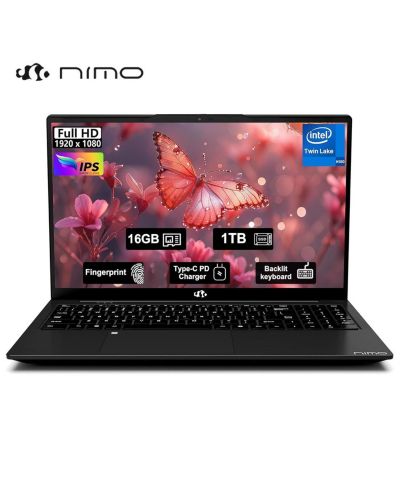 NIMO ноутбук 15.6" FHD IPS 16GB RAM 1TB SSD 4 ядра 13th Gen Intel N150 3.6GHz Fingerprint Wi-Fi 6
