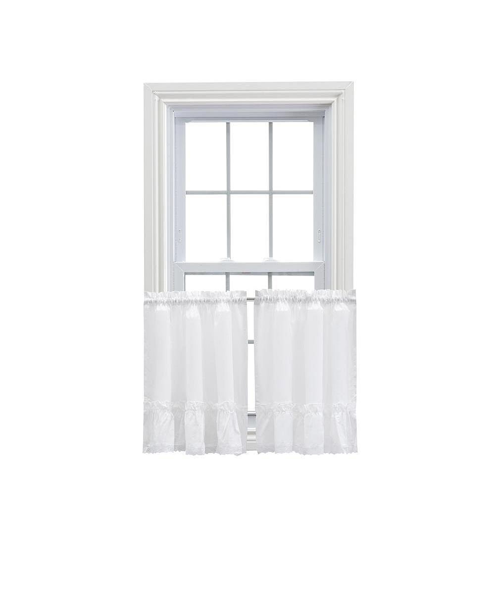Ellis Curtain Madelyn Ruflled Victorian 1.5" Rod Pocket Window Curtain Tiers