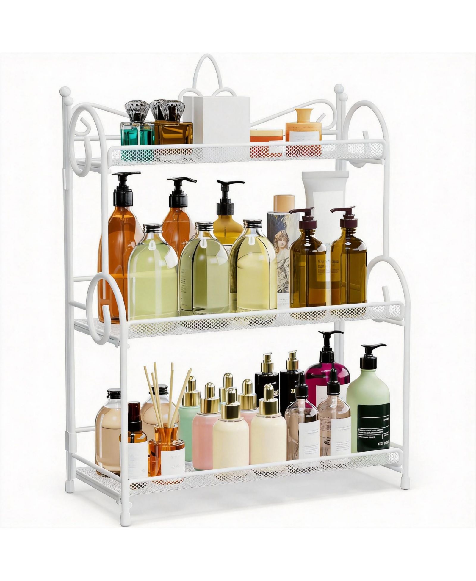 YIGII 3-Tier Foldable Organizer for Kitchen & Bathroom