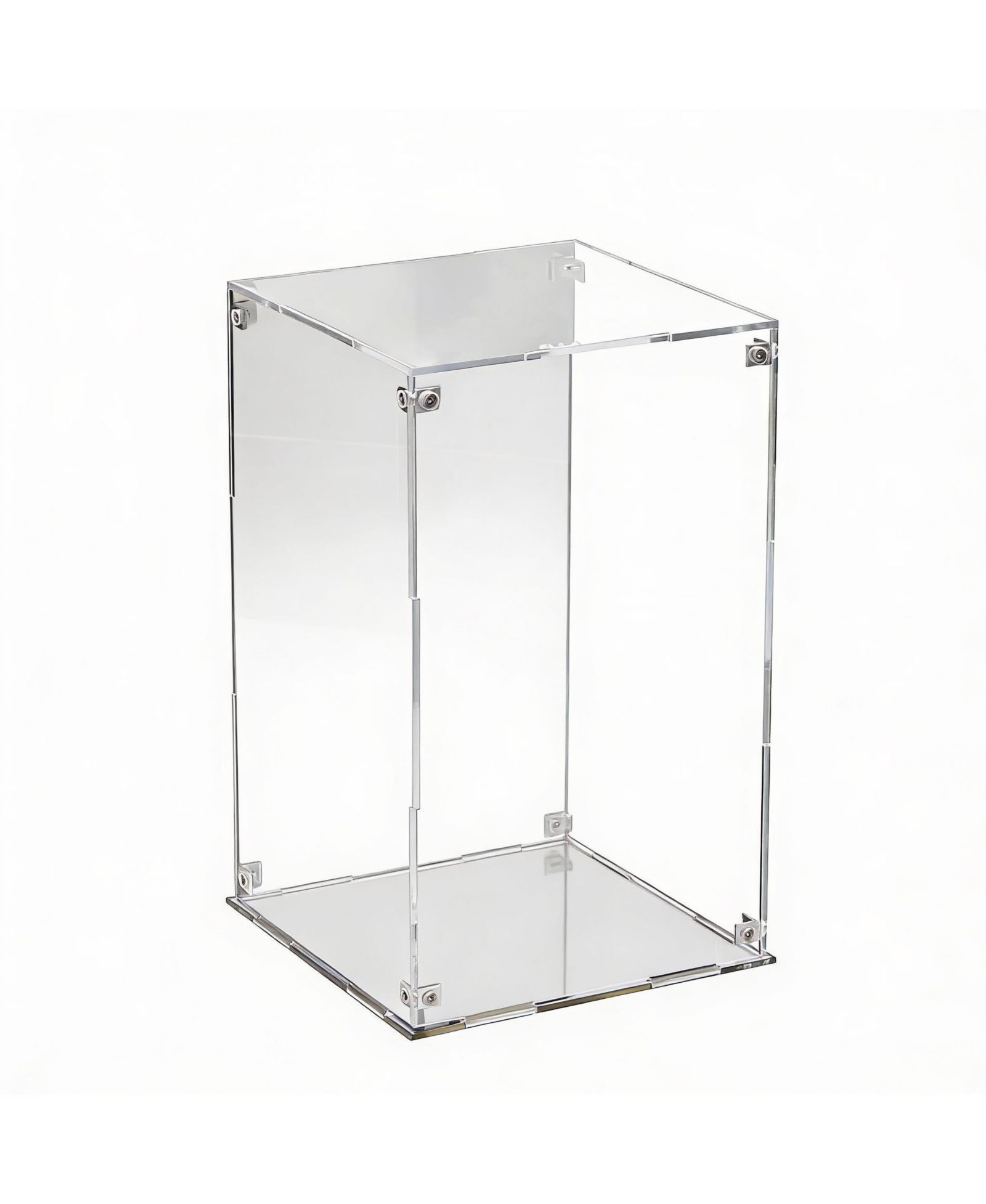 YIGII Clear Acrylic Display Case with Mirrored Base for Collectibles