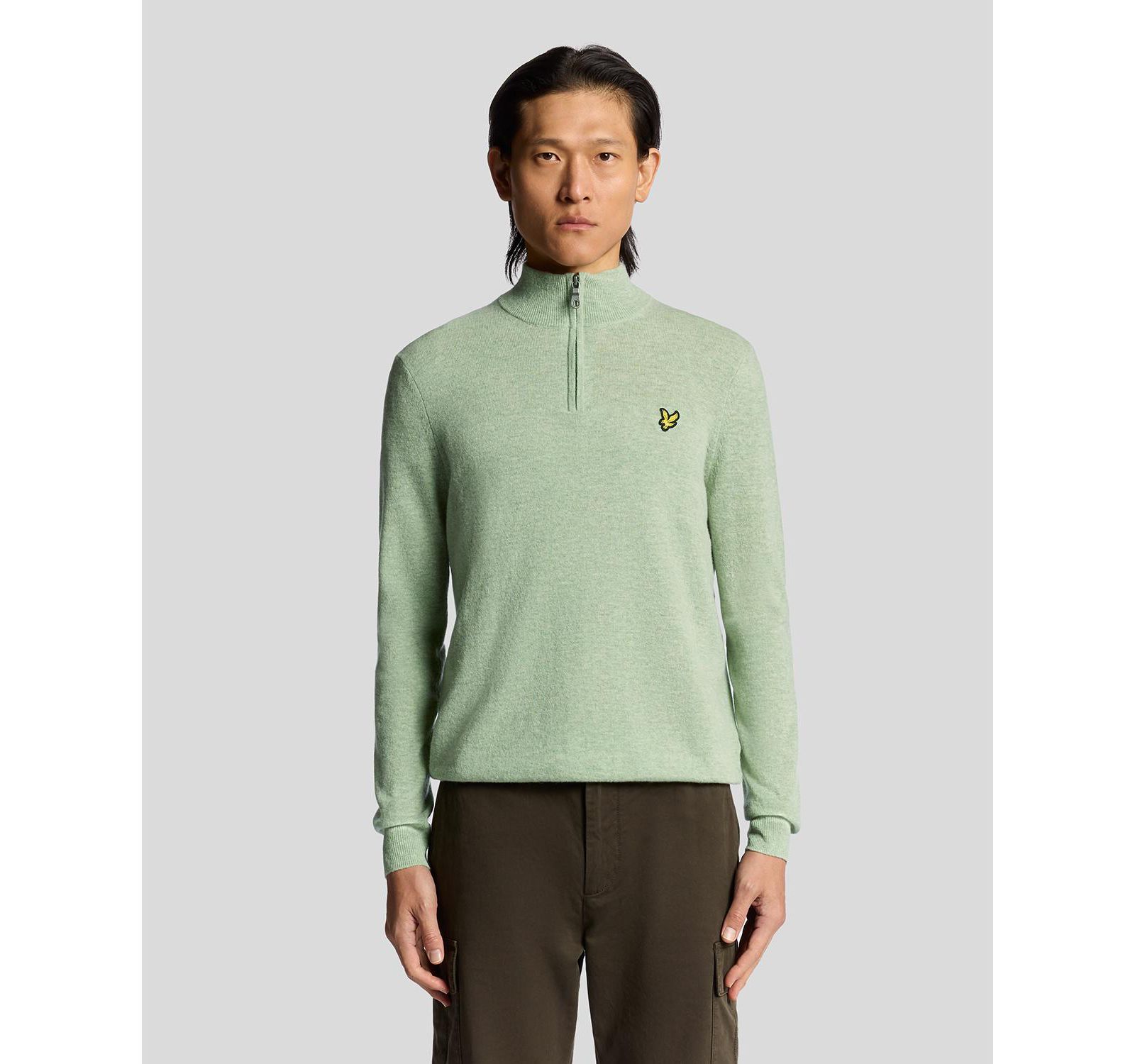 Lyle & Scott Men's Lambswool Blend Quarter Zip Sweater