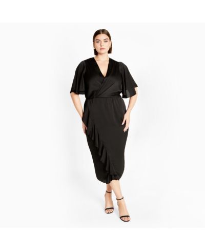 Женское платье Plus Size Soft Ruffle от CITY CHIC