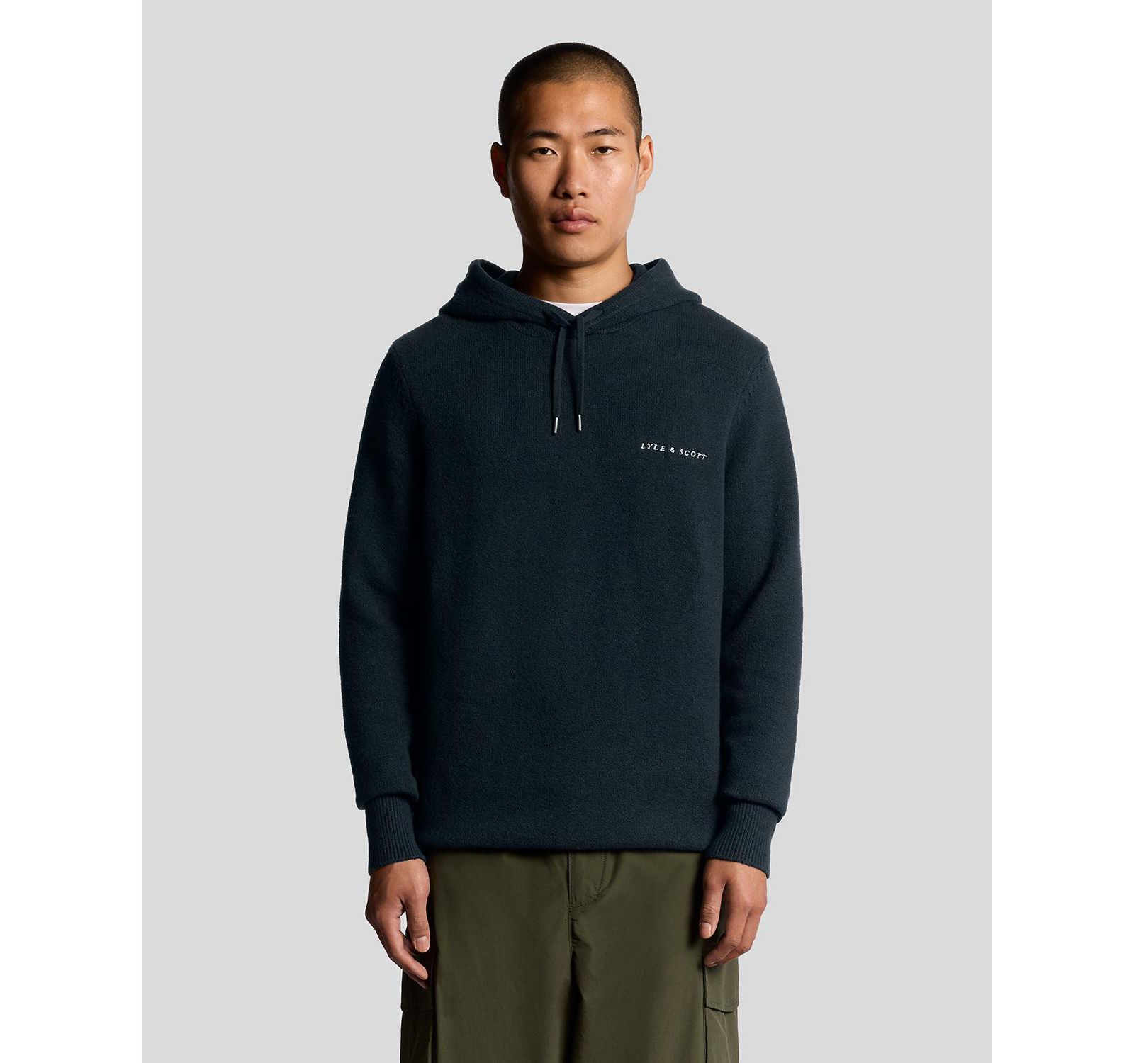Lyle & Scott Men's Script Long Sleeve Knitted Hoodie