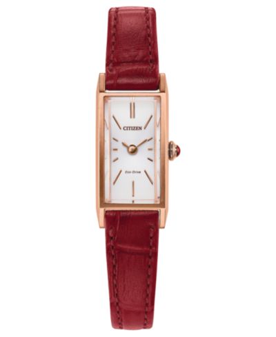 Citizen Женские часы Fio Red с кожаным ремешком 14.3mm