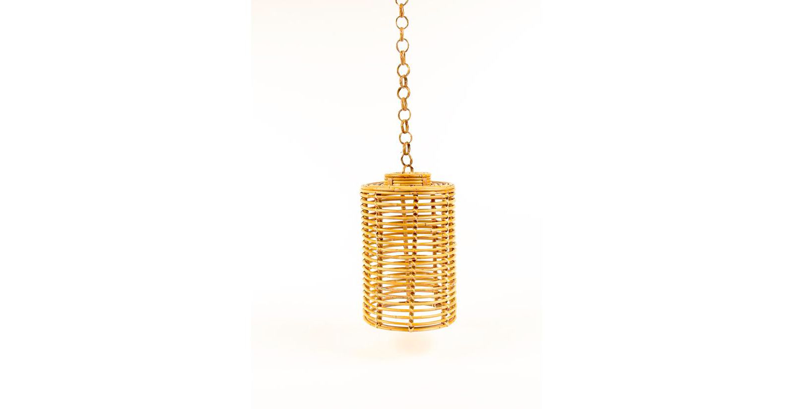 Wicker Village Oval Rattan Lampshade, Handmade Cane Hanging Light Shade, Natural Finish, 11 x 11 x 21 Inches for Home Decor