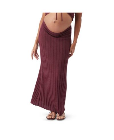 Ripe Maternity Женская трикотажная юбка Charli, бордовая