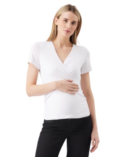 Ripe Maternity вязаная трикотажная майка для кормления белая