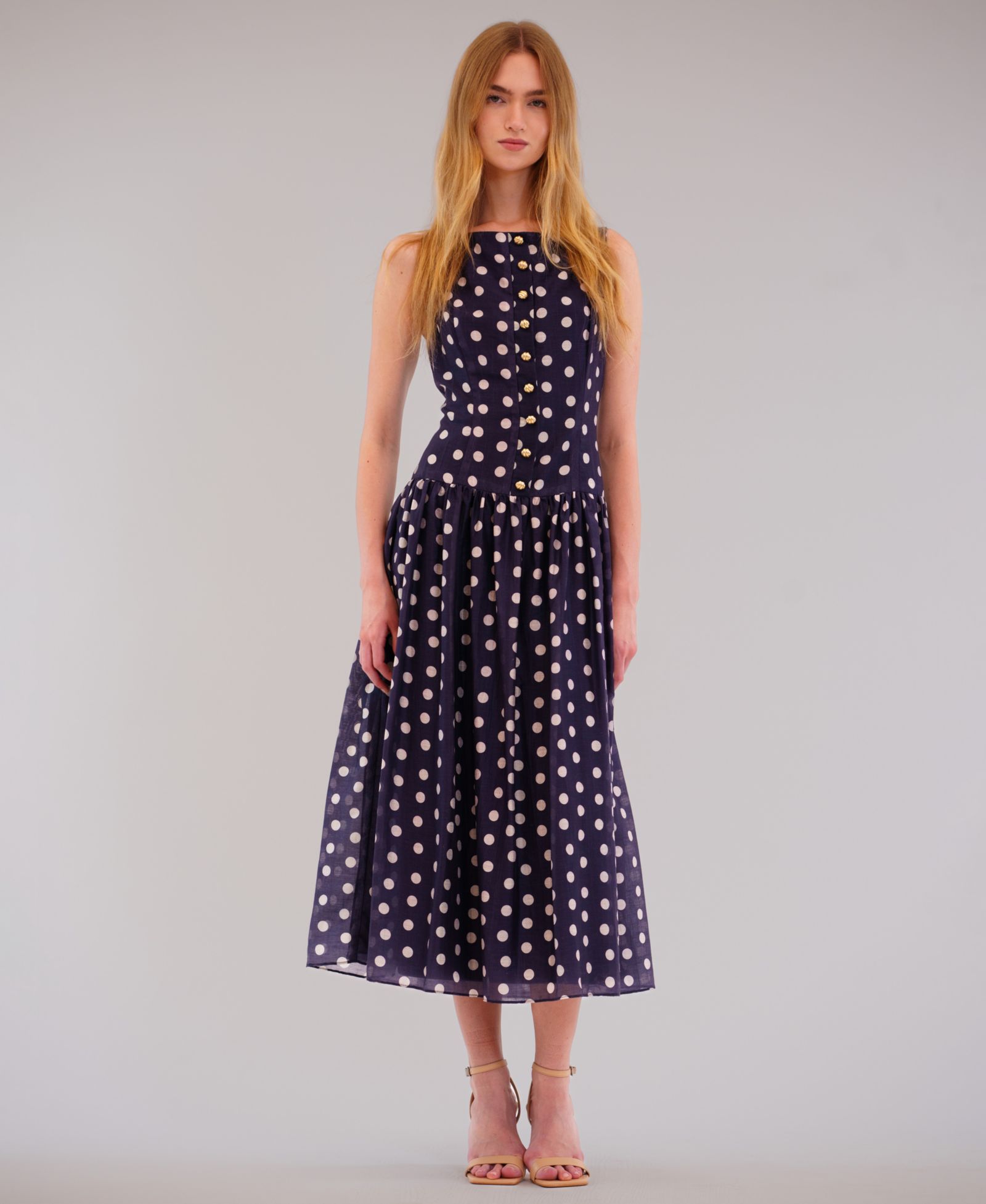 Женское платье julia jordan Sleeveless Square Neck Midi