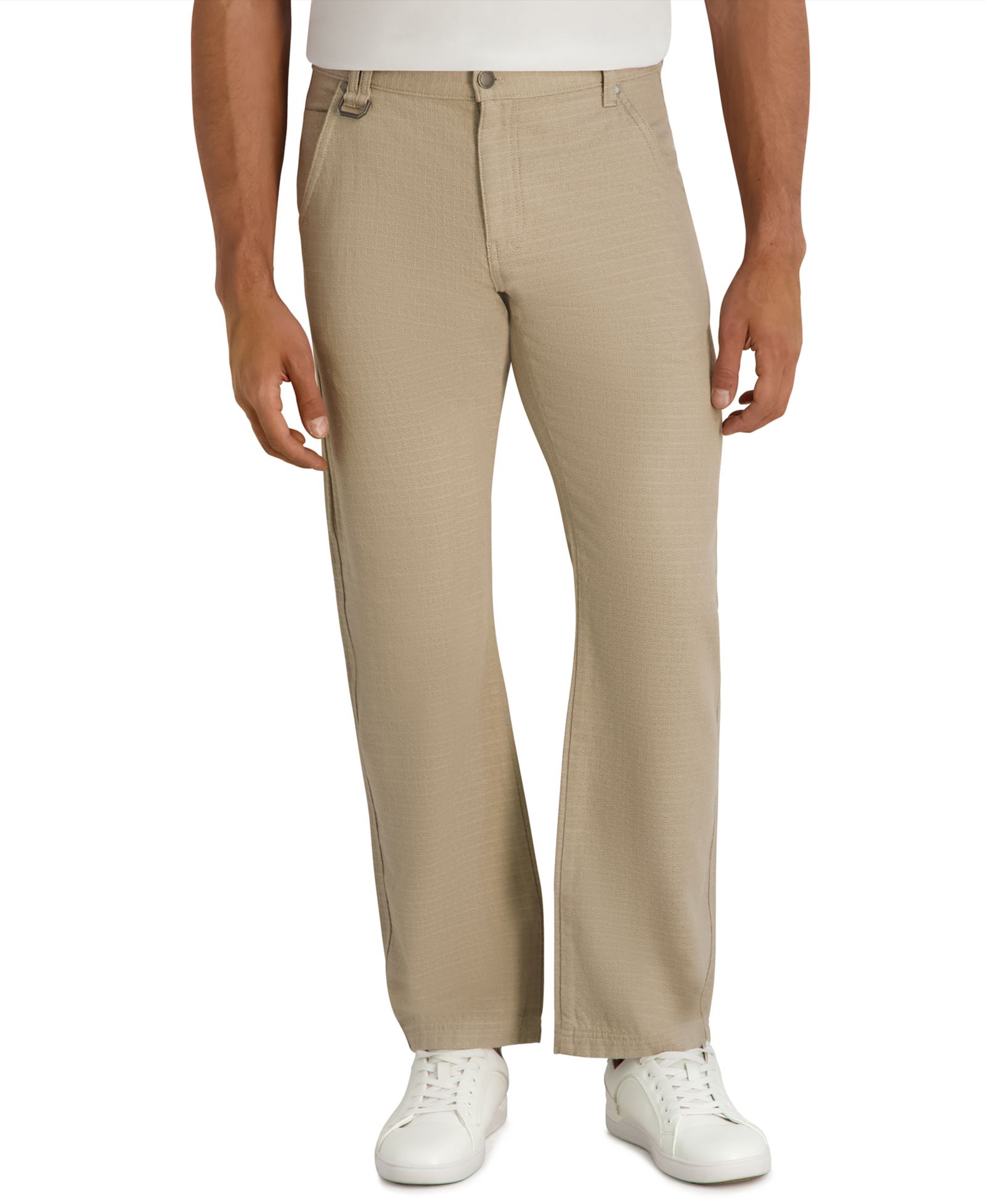 KARL LAGERFELD PARIS Men's Regular-Fit Textured Carpenter Pants