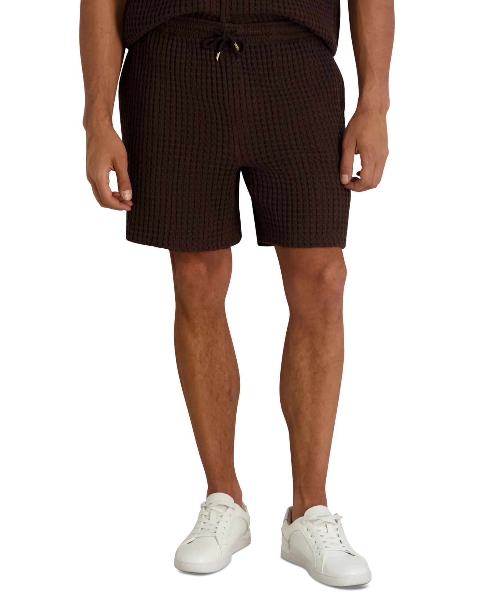 KARL LAGERFELD PARIS Men's Regular-Fit Textured Shorts