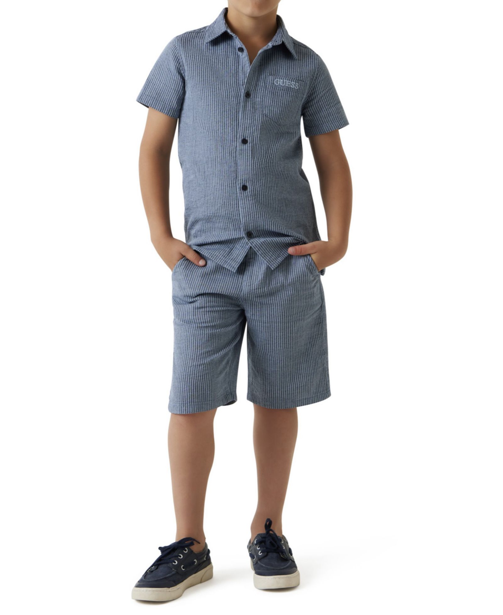 Рубашка GUESS Boys' 8-16 Seersucker Button Down