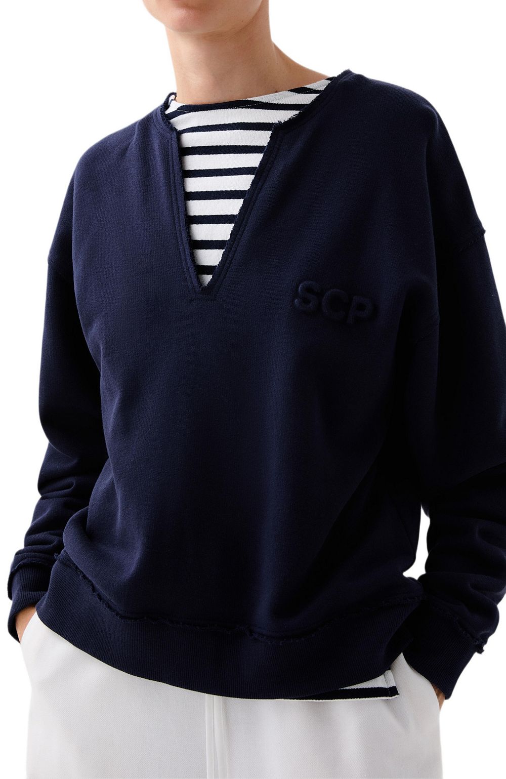 Scalpers Women's V Embossed Sweater