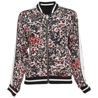 Женский реверсивный бомбер Zadig & Voltaire Pink/black Printed Crepe