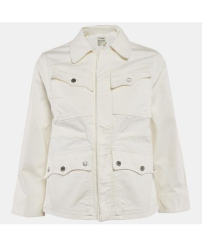 Женская куртка Pre-Owned Zadig & Voltaire White Cotton Drill Button Front Kimi Jacket