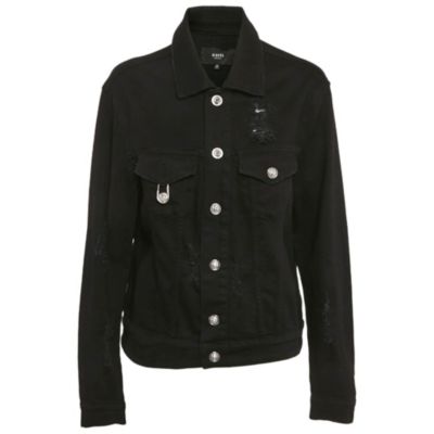 Джинсовая куртка Versace Women's Versus Versace Black Distressed, б/у