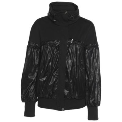Pre-Owned Love Moschino Женский худи-куртка Black Jersey Nylon